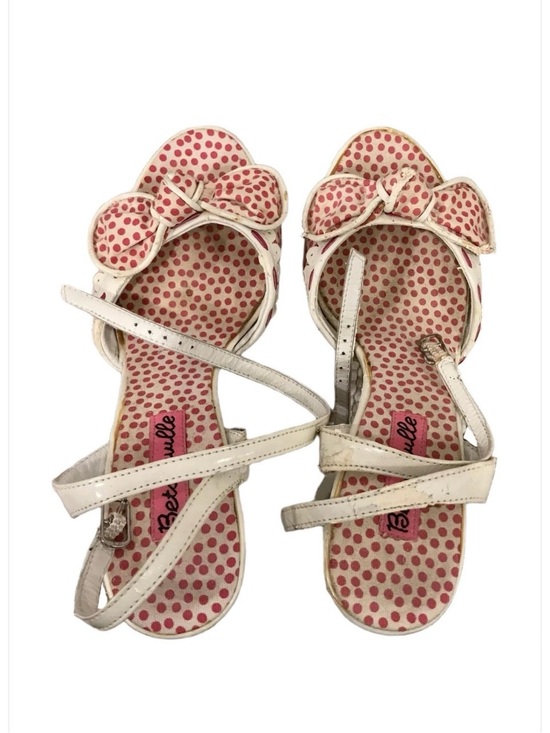 Betsey Johnson Shoes - Betseyville fabric and patent leather sandals. Size 6M. Good used condition